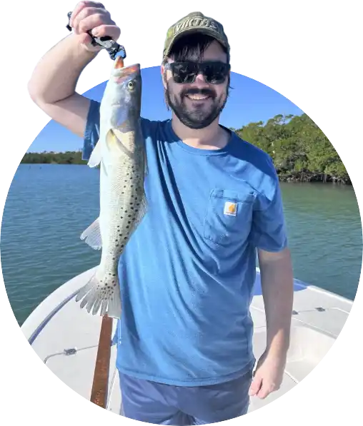 Sarasota FL fishing charters man with fish